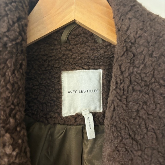 Avec Les Filles Dark Brown Teddy Jacket - Picture 3 of 8